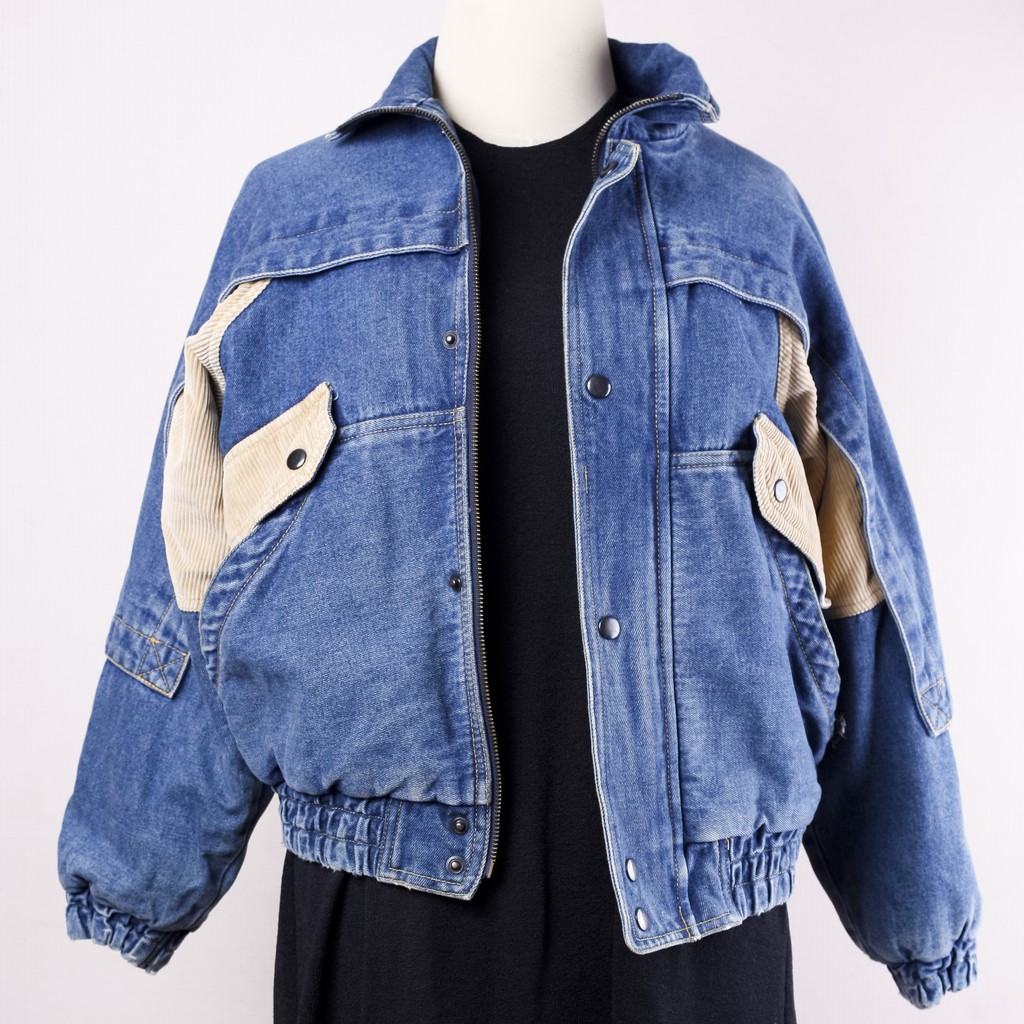 เสื้อแจ็คเก็ตยีนส์ ทรง bomber มือสอง