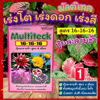 ปุ๋ย มัลติเทค 1 กิโล🍃 Multiteck ปุ๋ยละลายช้า 4 เดือน ปุ๋ยแคคตัส ปุ๋ยกุหลาบ กล้วยไม้ ไม้มงคล ปุ๋ยมอนสเตอร่า ปุ๋ยบอนสี