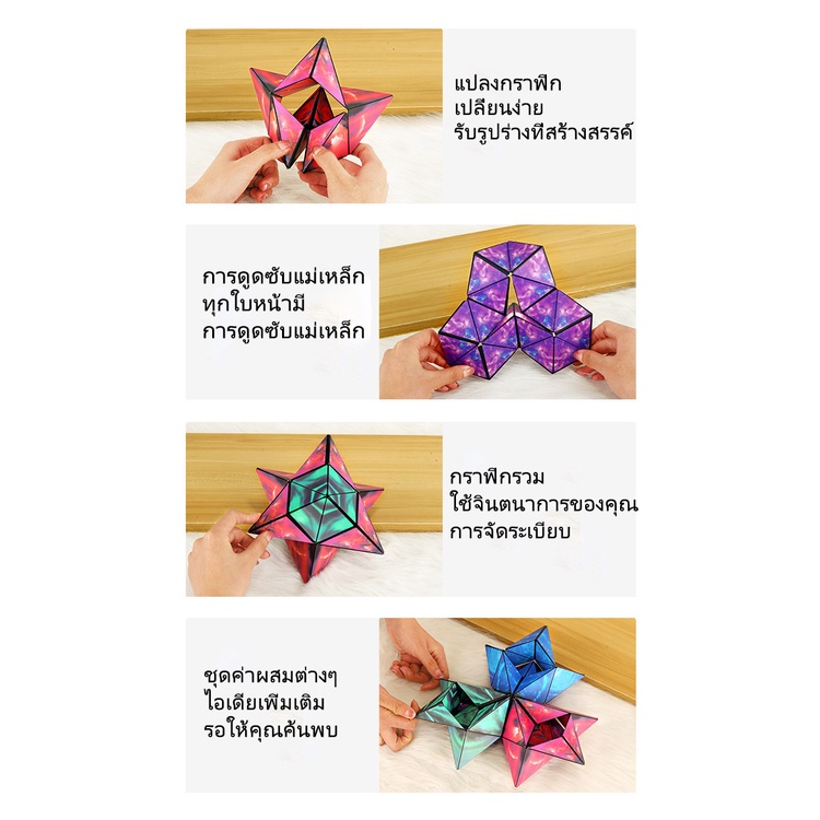 ✅พร้อมส่ง✅3D Magnetic Cube  ก้อนแม่เหล็ก ฝึกการคิดเชิงตรรกะ คลายเครียด ดีต่อสติปัญญา ของเล่นเด็ก - รูปที่ 4