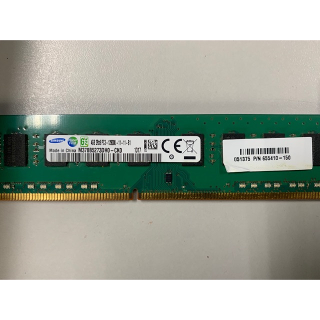 [มือ2] แรม Ram PC 4GB DDR3 Bus 1600 Samsung
