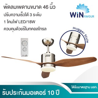 🔥ถูกที่สุด🔥 พัดลมเพดาน รุ่น TC49(สีนิเกิ้ลปัดเงา) พร้อมรีโมท ขนาด 46 นิ้ว ของใหม่
