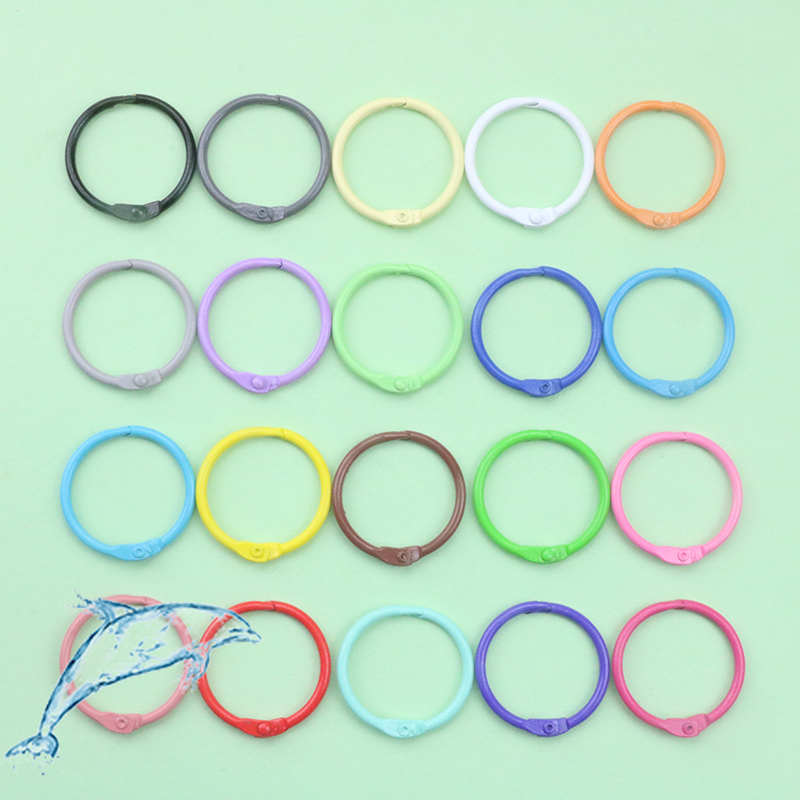 เครื่องประดับทํามือ ทําเอง อุปกรณ์วัสดุแฮนด์เมด 30 มม. สีสีสเปรย์เปิดแหวนหลวมแหวนเหล็กแหวนหลวมใบแหวนแหวนกุญแจวัสดุส่ว