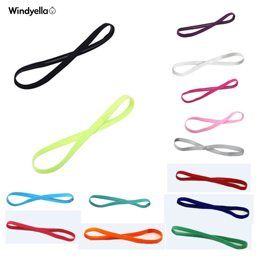Windyella สินค้าพรีเมี่ยม ที่คาดผม เชือกยืดหยุ่น ยอดนิยม สีลูกกวาด วิ่ง ฟุตบอล กันลื่น เครื่องประดับผม กีฬา โยคะ ที่คาดผม