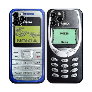 Tbox เคสโทรศัพท์มือถือ TPU นิ่ม ขอบตรง ป้องกันกล้อง ลาย Nokia ตลก เรโทร สําหรับ iPhone 6 6s 7 8 Plus 11 12 13 [ro MAX X XR XS MAX SE 2020