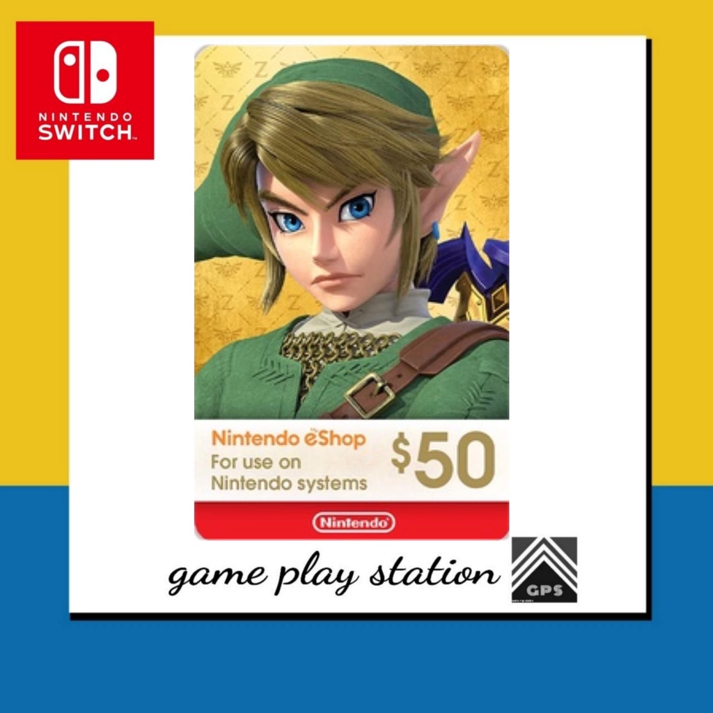 nintendo eshop $50 ( us ) ส่งเป็นการ์ดนะค่ะ