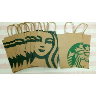 ถุงกระดาษ สตาร์บัคส์ Starbucks ไซด์ S 12 ใบ