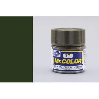 สีสูตรทินเนอร์ Mr.color C12 Olive Drab(1) Semi-Gloss 10ml