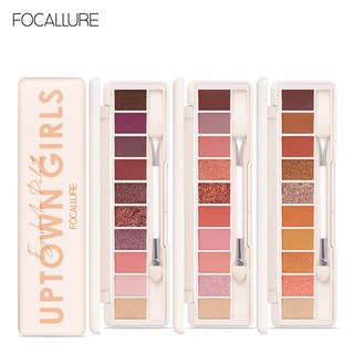 Focallure อายแชโดว์พาเลท 10 เฉดสีพร้อมแปรงแต่งหน้าและกระจก