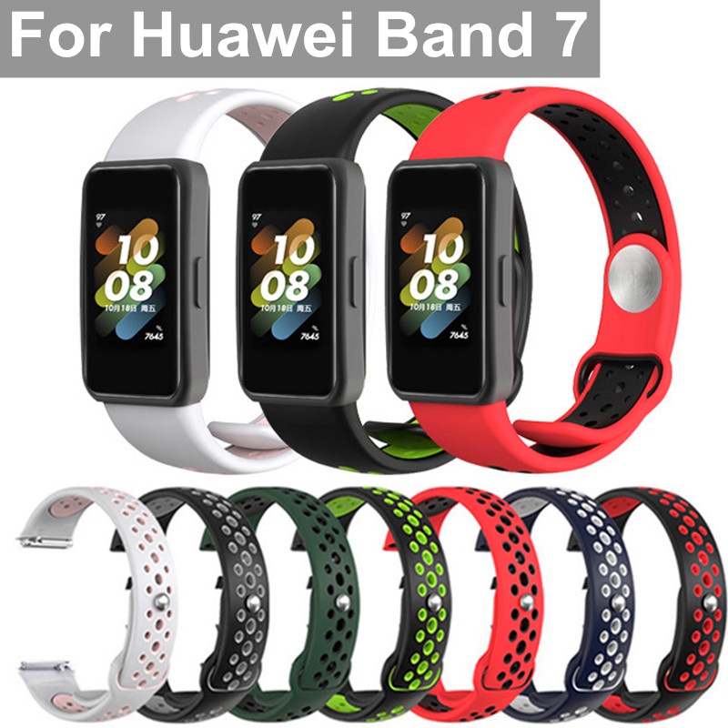สายนาฬิกาข้อมือ ซิลิโคนนิ่ม แบบเปลี่ยน สําหรับ Huawei band 7 Huawei band 6 honor band 6 band7