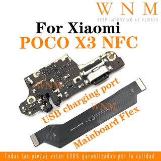 บอร์ดเชื่อมต่อพอร์ตชาร์จ USB พร้อมสายแพ สําหรับ Xiaomi POCO X3 NFC Global Version