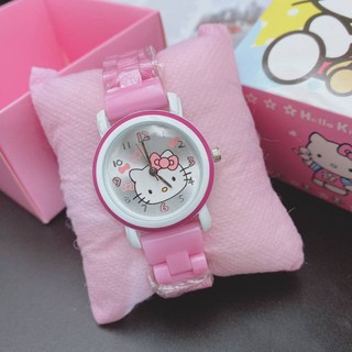 นาฬิกาคิตตี้ Hello kitty watch สายสีชมพูหวานๆ