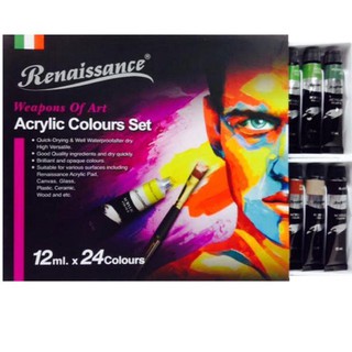 สีอะครีลิค Acrylic Renaissance 24 สี