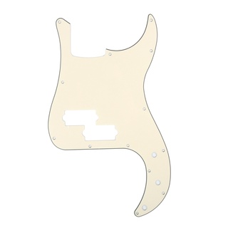 Musiclily 13 ช่อง P Bass Pickguard สําหรับ Fender American/ Mexican เบสมาตรฐาน, 3Ply ครีม