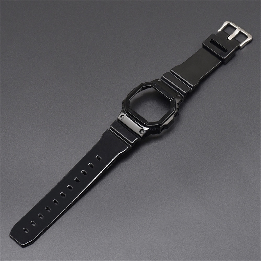 สายนาฬิกาข้อมือเรซิ่น พร้อมเคส สําหรับ Casio G-Shock DW-5600 5000 GW-M5610 G-5600 GLX-5600