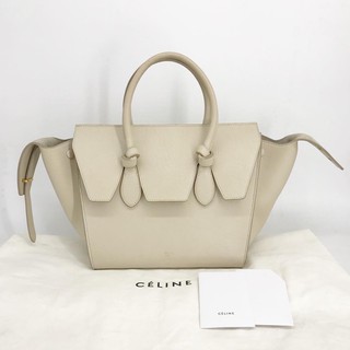 Celine Tie bag ( Very Good ) สีเทาอ่อน