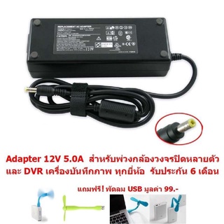 Mastersat Adapter 12V 5.0A  for CCTV สำหรับพ่วงกล้องวงจรปิดหลายตัว และ DVR เครื่องบันทึกภาพ CCTV