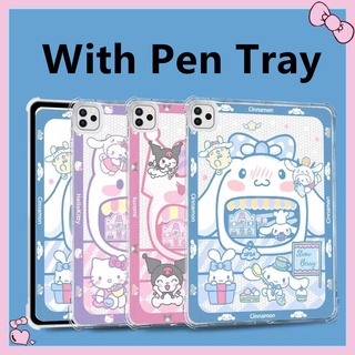 【🔥with pen tray🔥】For เคสiPad Cinnamoroll Cute Gen9 10.2 Gen7 2019 Gen8 เคสไอแพด 2019Air3,10.5, Case mini4/5/6 Air5 Air4 10.9 Pro11 Pro12.9inch