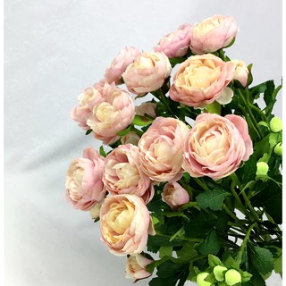 OrientalFineArt  ดอกรานังคูลัส Artificial Rananculus stem ดอกไม้ประดิษฐ์เกรดพรีเมียม งานสวย(4210302 Lt.pink)