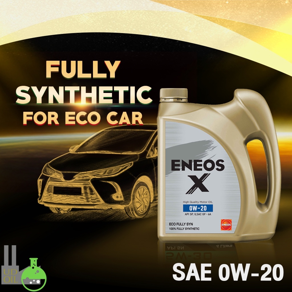 น้ำมันเครื่อง เบนซิน ENEOS 0W-20, Eco car, สังเคราะห์ 100%, มาตราฐาน GF-5 ขนาด 3ลิตร แถมฟรี 1ลิตร
