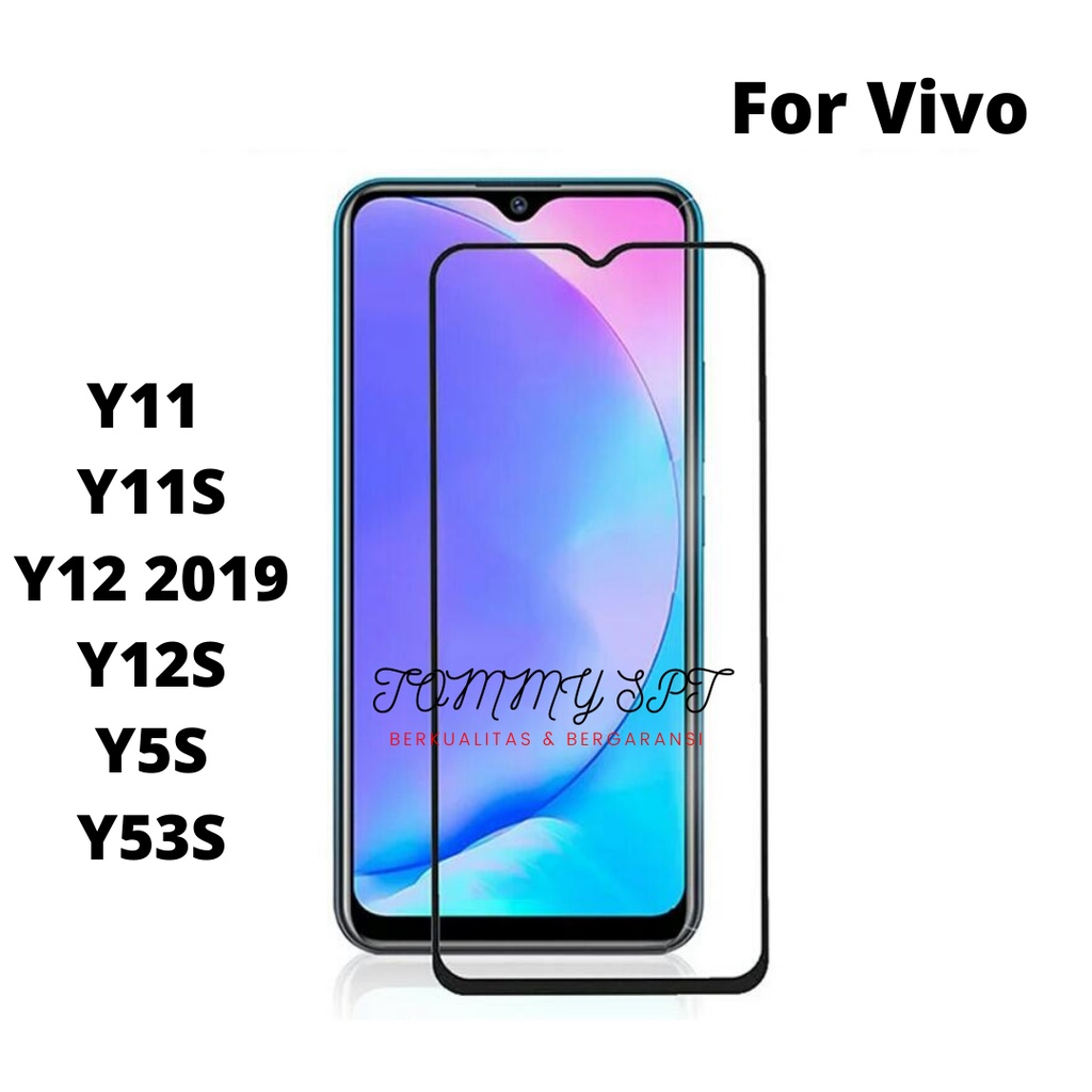 กระจกนิรภัย Vivo Y11 / Y11S / Y12 2019 / Y12S / Y5S / Y53S ฝาครอบกาวเต็ม 5D/HD/9D/21D ประกันหัก