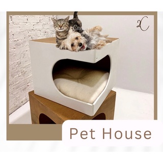 White Pet House💕minimalist บ้านแมวสีขาว บ้านหมาสีขาว เฟอร์นิเจอร์สไตล์มินิมอล บ้านกระต่าย บ้านหมา กล่องแมวไม้