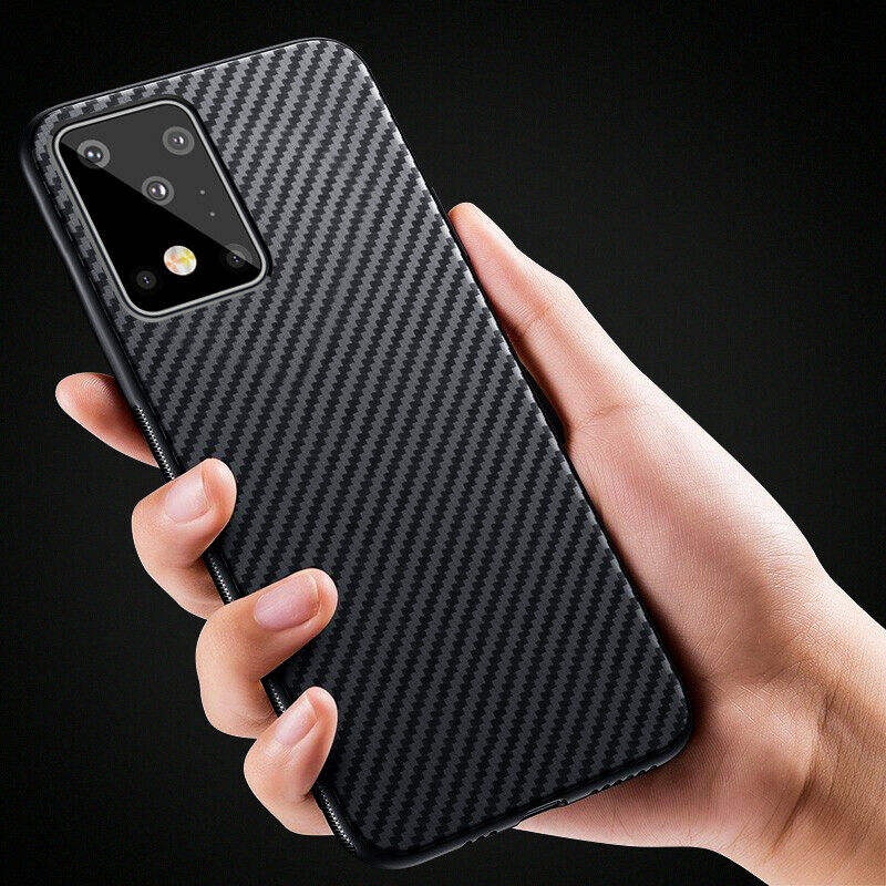 เคสสีดำ ลายเคฟล่า ซัมซุง  เอส20พลัส 2020 ขนาดหน้าจอ 6.7นิ้ว Case Kevlar black in color for Samsung Galaxy S20Plus