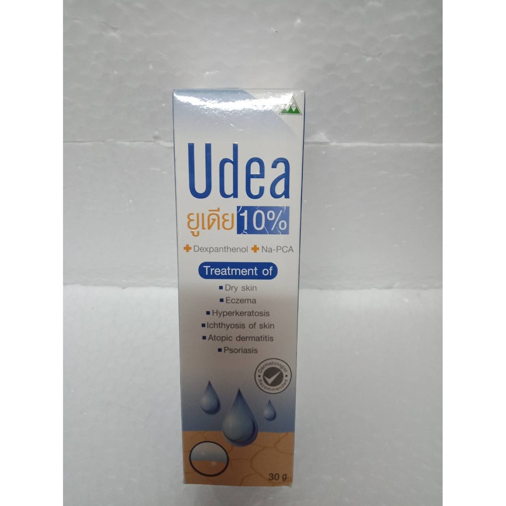 Udea cream 10% ยูเดีย ครีม ยูเรีย urea ครีมให้ความชุ่มชื้น ลดผื่นคัน 30กรัม