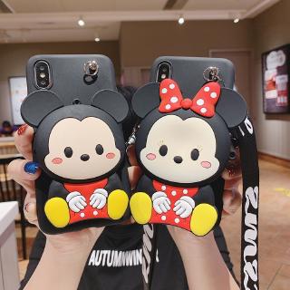 mickey minnie เคสโทรศัพท์กระเป๋าสตางค์ เคส vivo y91c y12 y17 y71 y95 y91