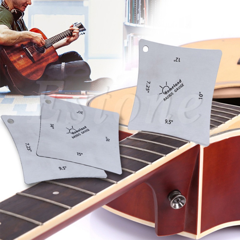 ESP 2pcs Guitar Radius Gauge Guitar Fretboard Measure Tool Accessory Parts ราคา ถูกที่สุด ดีลบีเคเค แกลเลอรีภาพที่ 5