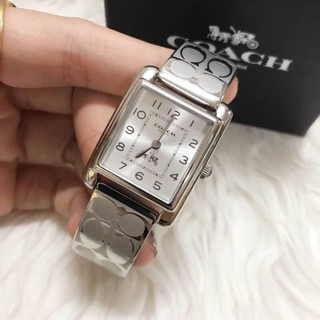 Womens 14502159 Page Signature Silver Stainless Bangle Watch สีเงิน เรือนเล็ก ใส่สวยค้า