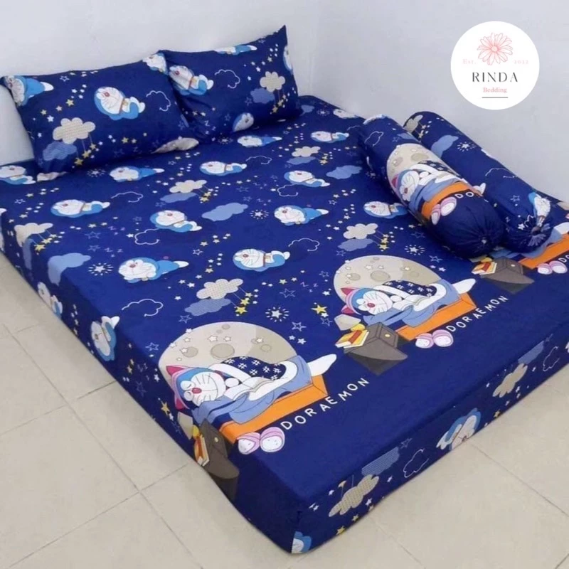 ผ้าปูที่นอน ลายโดเรม่อน ผ้า Cotton รัดมุม  ขนาด 3.5 ฟุต 5/ 6 ฟุต thumbnail 7