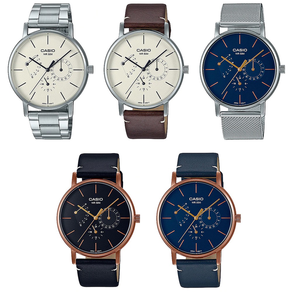 Casio Standard นาฬิกาข้อมือผู้ชาย  รุ่น MTP-E320 (MTP-E320D-9E,MTP-E320L-5E,MTP-E320M-2E,MTP-E320RL-1E,MTP-E320RL-2E)