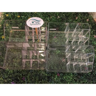 กล่องอะคลิลิค กล่องใส่ เครื่องสำอางสี่เหลี่ยมผืนผ้า ขนาด 18*10*6 ซม.   95฿