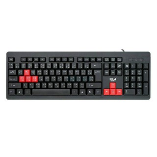 MDtech​ KEYBOARD #KB-674​ USB-คียบอร์ด มีสาย สีดำ/แดง