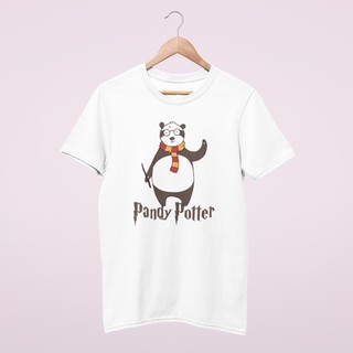 เสื้อยืด XXL BearOgraphY PANDY Potter Unisex Graphic T Shirt 100% Cotton เสื้อยืดสกรีน ลายหมีแพนด้า สีขาว ไซส์ใหญ่พิเศษ