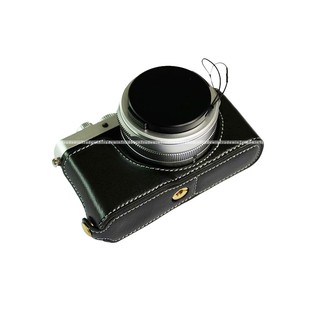 เคสกล้องหนัง pu สําหรับ Leica D-LUX7 พร้อมสายคล้องมือ