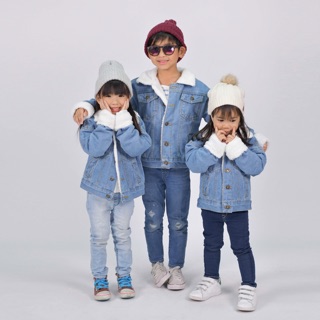 J003KID Winter denim jacket for kids