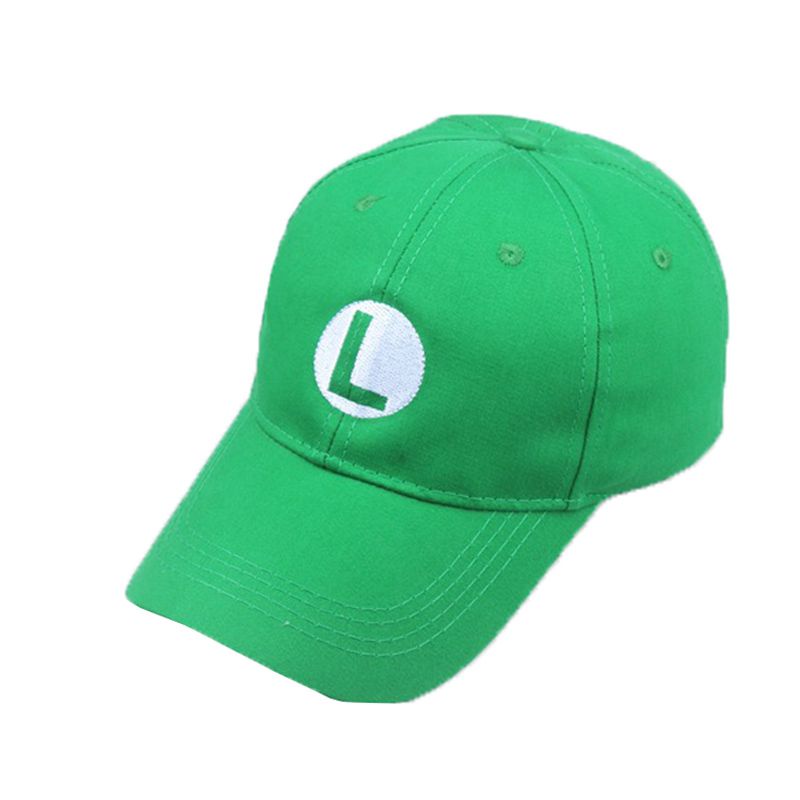 Super Luigi Chic Mario Bros คอสเพลย ์ ผู ้ ใหญ ่ ขนาดหมวกหมวกหมวกเครื ่ องแต ่ งกายเบสบอล