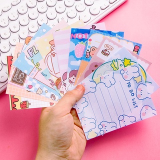 50 Sheets Mini Cartoon Notepad School Office Creative Non-Sticky Message Paper