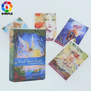 Find Your Light Inspiration Deck Card Game 44 Pcs Paper Manual