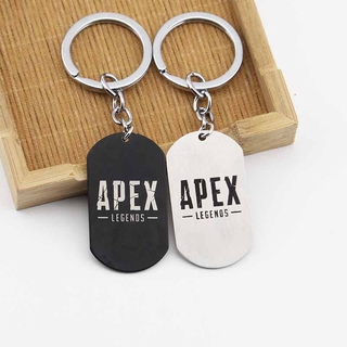 ขายดี Apex Legends พวงกุญแจโลหะอัลลอย ลายโลโก้ Apex สีดํา สําหรับผู้ชายและผู้หญิง