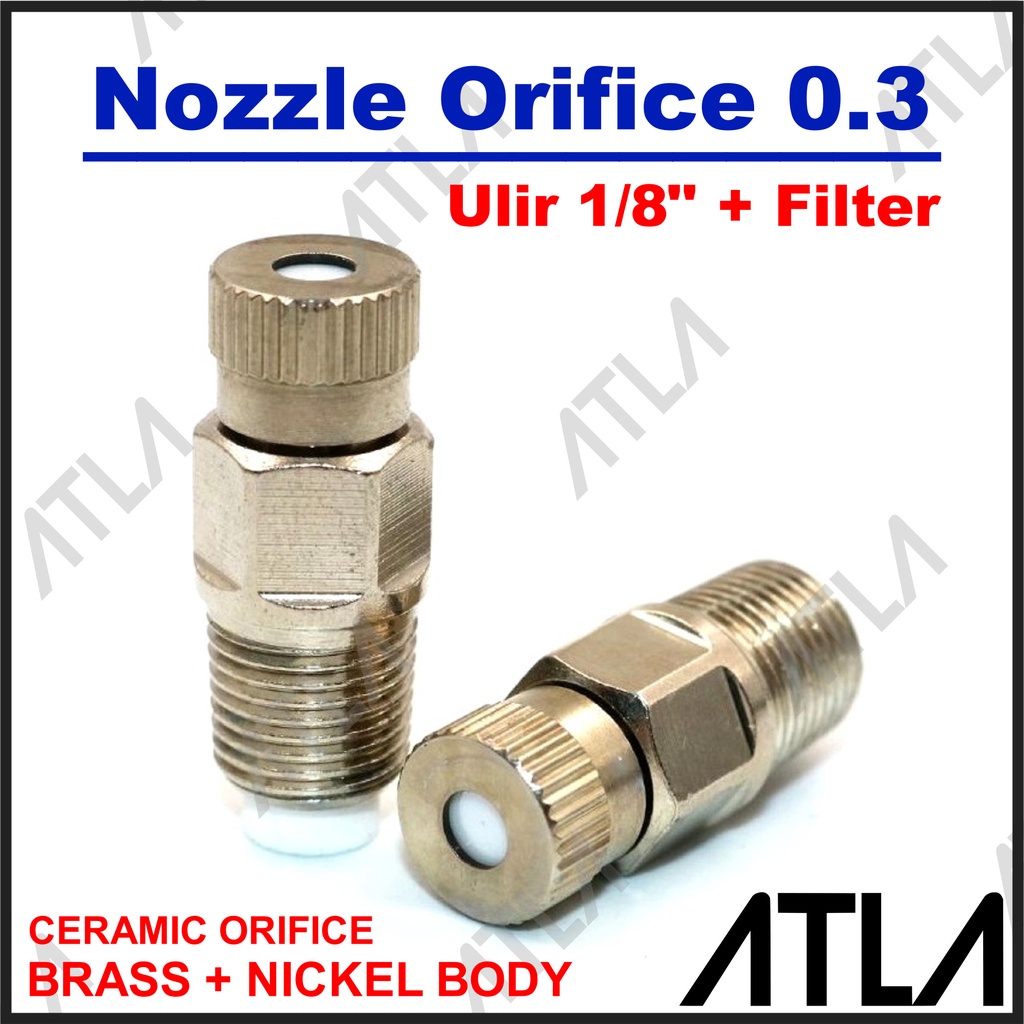 หัวฉีดหมอก 0.3 เกลียว 1/8" + ตัวกรองพ่นหมอกไฮโดรโปนิกส์ IF030