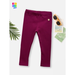 KiddeeCrew เลกกิ้งบานเย็น Fuchsia leggings ผ้าร่อง พับลาขา เหมาะสำหรับอายุ 2-10 ปี