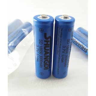 ถ่านชาร์จ แบตเตอรี่ 18650 3.7V 3000mAh Li-ion 2 ก้อน