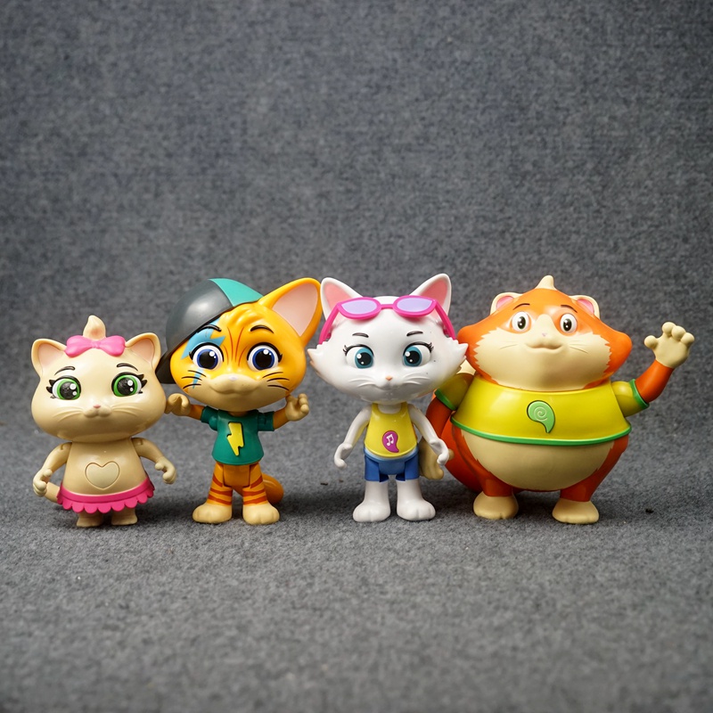 44 Cats / Meatball / Pilou / Milady / Lampo Toys / ตุ๊กตา (ชุด A 4 ชิ้น)