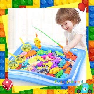 เกมตกปลา ของเล่นตกปลาแม่เหล็ก Fishing Game Magnet Fishing Toy