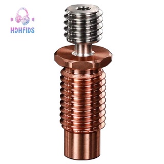 All-Metal Bi-Metal V6-TCrazy Heatbreak Titanium &amp; Copper 3D Printer Nozzle Bimetal Throat for 1.75mm V6 Hotend Heater