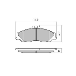 Girling ผ้าเบรคหน้า ฟอร์ดFordF.PAD,Ford RANGER (แทน 6132389-1) 61 3353 9-1/T