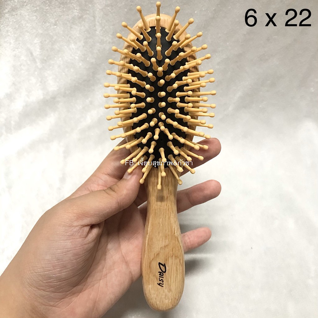 พร้อมส่ง🌿หวีปุ่มไม้ลูกพีช ใช้นวดหัว ลดอาการหลุดร่วง ไม่มีไฟฟ้าสถิต ป้องกันผมชี้ฟู - รูปที่ 4