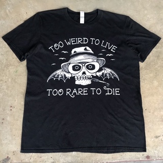 vtg.T-Shirt เสื้อวง PANIC AT THE DISCO TOO WEIRD TO LIVE TOO RARE TO DIE MADE IN NICARAGUA Sz.L 100% COTTON